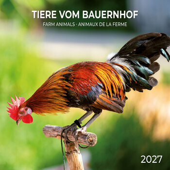 Calendrier 2027 Animaux de la Ferme avec Poster Offert