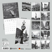 Calendrier Papier 2027 New York R�tro Noir et Blanc