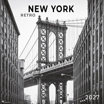 Calendrier 2027 New York R&eacute;tro avec Poster Offert