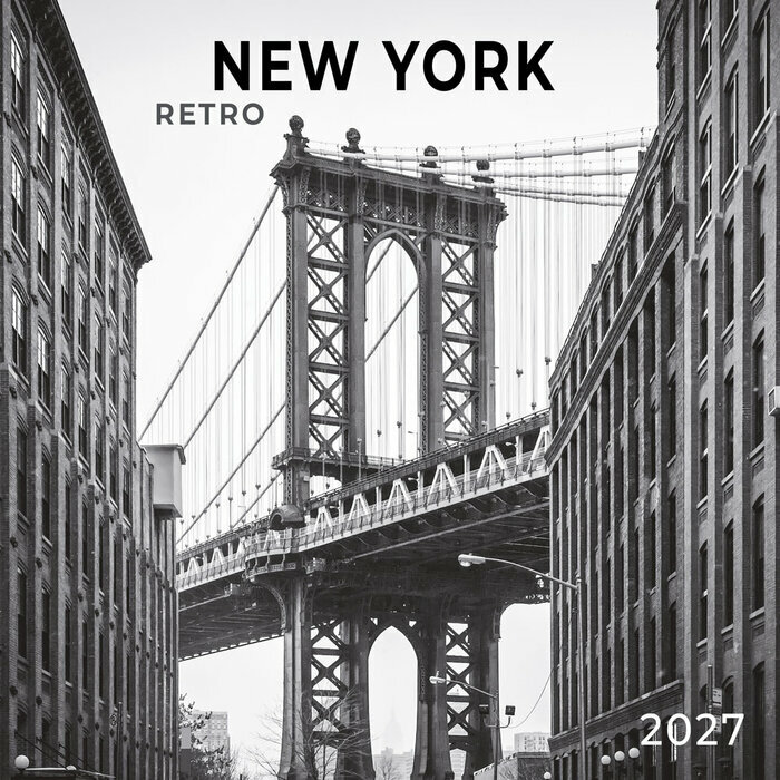 Calendrier Mural 2027 New York R�tro Noir et Blanc