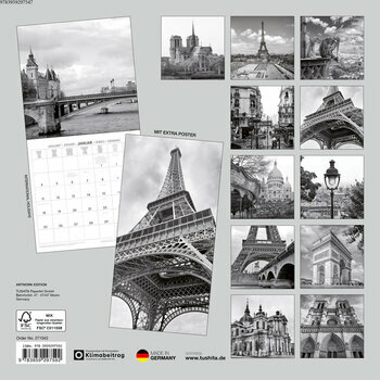 Calendrier 2027 Paris R&eacute;tro avec Poster Offert