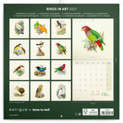 Calendrier papier 2027 Dessins Art Oiseaux  