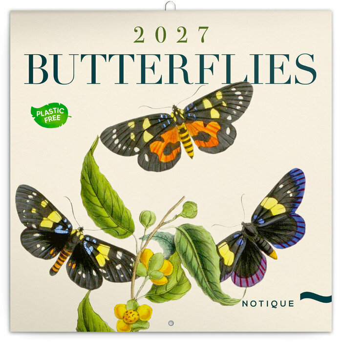 Calendrier 2027 papier Dessins Art Papillons Nature