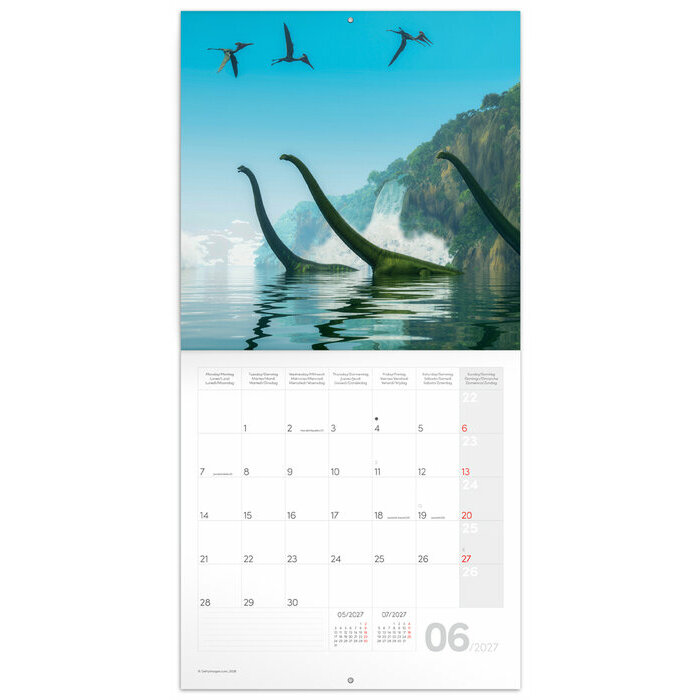 Calendrier papier 2027 Pr�histoire et Dinosaure