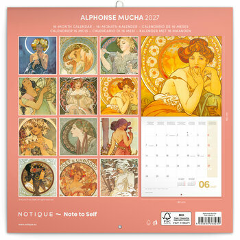Calendrier 2027 Art Alphonse Mucha Exclusif