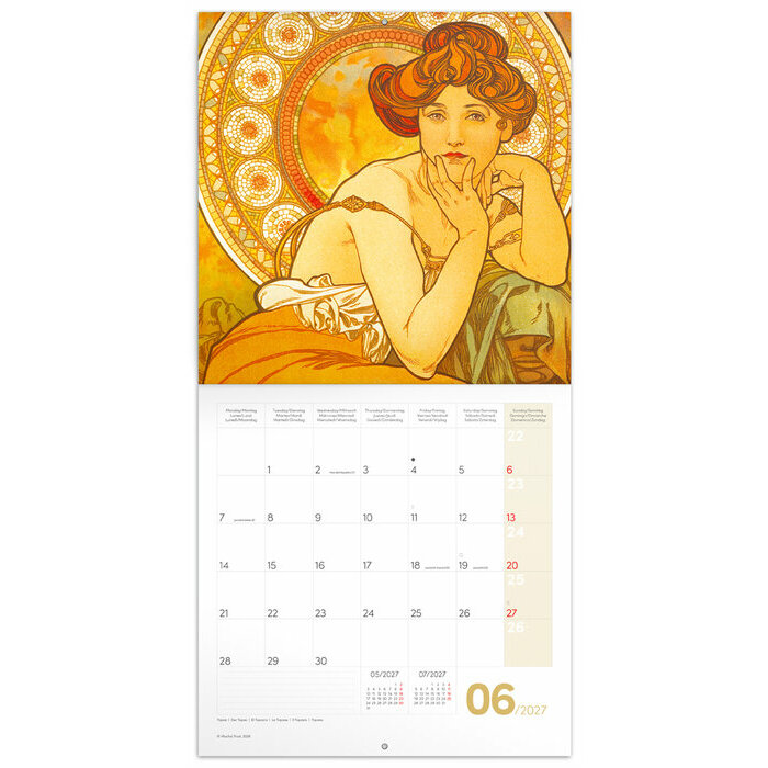 Calendrier 2027 Alphonse Mucha