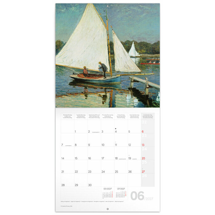 Calendrier 2027 mural  Art Claude Monet