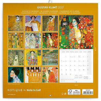 Calendrier 2027 Art Gustav Klimt