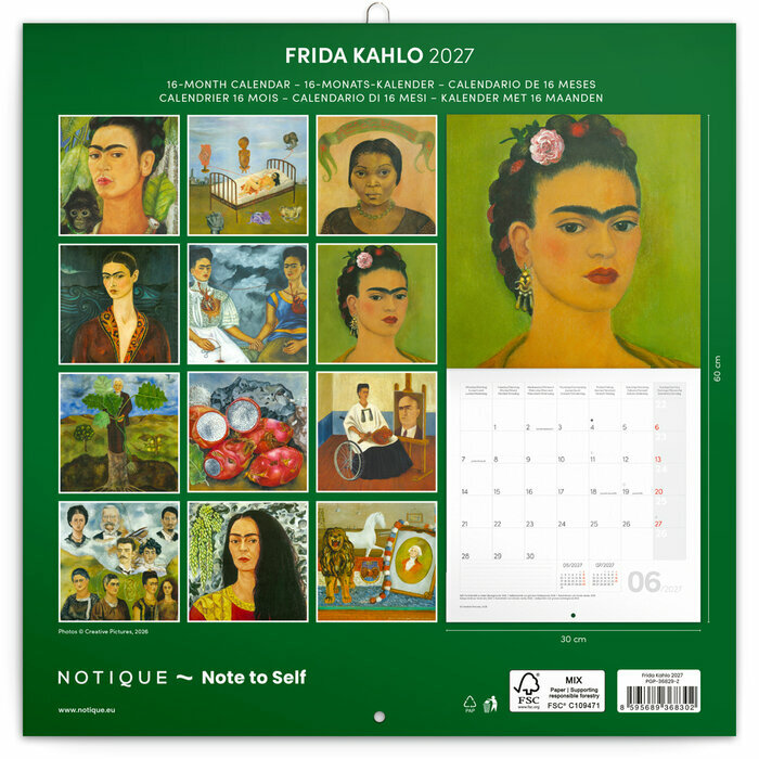 Calendrier papier 2027 Art Frida Kahlo
