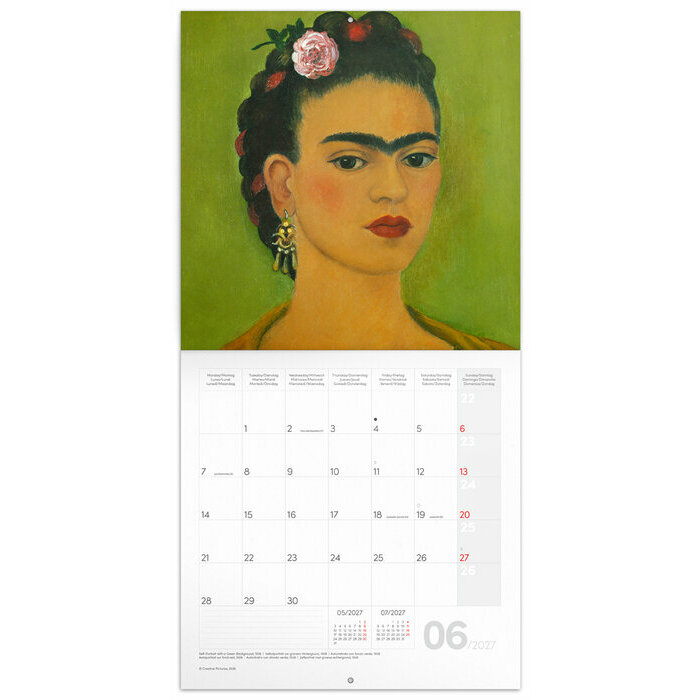 Calendrier  2027 Art Frida Kahlo