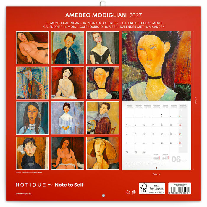 Calendrier  2027 Art Amad�o Modigliani