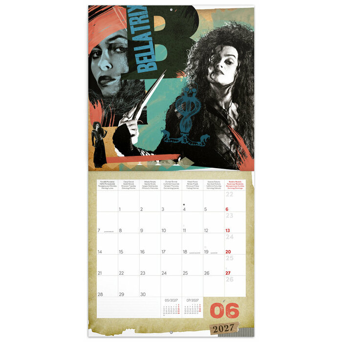 Calendrier mural 2026 Illustrations mural 2026 Harry Potter Magicien