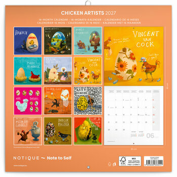 Calendrier 2027 Dessins Humour Poules Artistes 