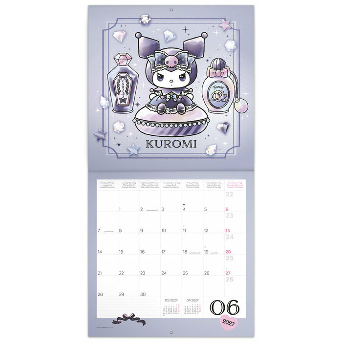 Calendrier papier  2027 Dessins Kuromi