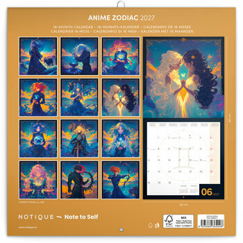 Calendrier 2027 Dessins Anime Zodiac