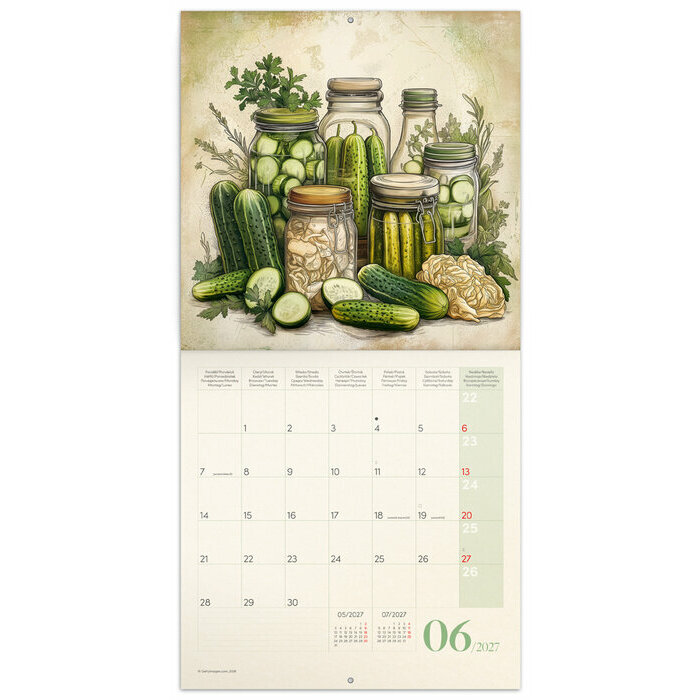 Calendrier papier 2027 Dessins Vintage  Fruits L�gumes