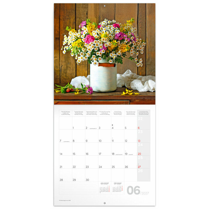Calendrier 2027 Bouquets de Fleurs papier