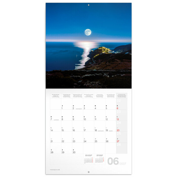 Calendrier 2027 Paysages  Lune