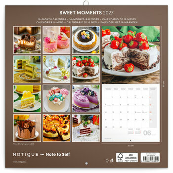 Calendrier 2027 G&acirc;teaux Douceurs Sucr&eacute;es