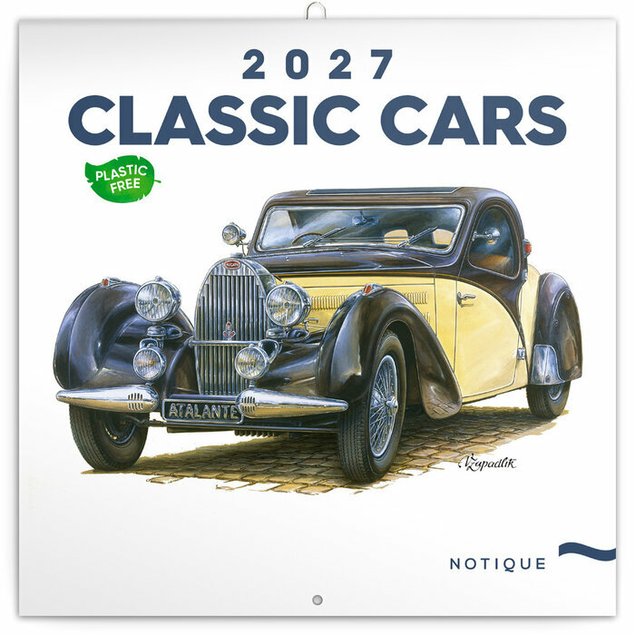 Calendrier 2027 Dessins Art Voitures de Collection