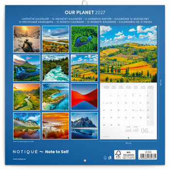 Calendrier 2027 Notre Plan&egrave;te et ses Beaut&eacute;s