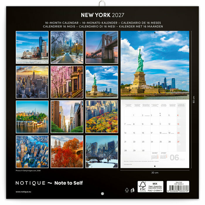 Calendrier 2026 Ville New York 