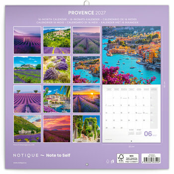 Calendrier 2027 Provence et Lavande Parfum&eacute;