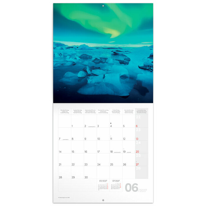 Calendrier 2027 Aurores Bor�ales C�lestes