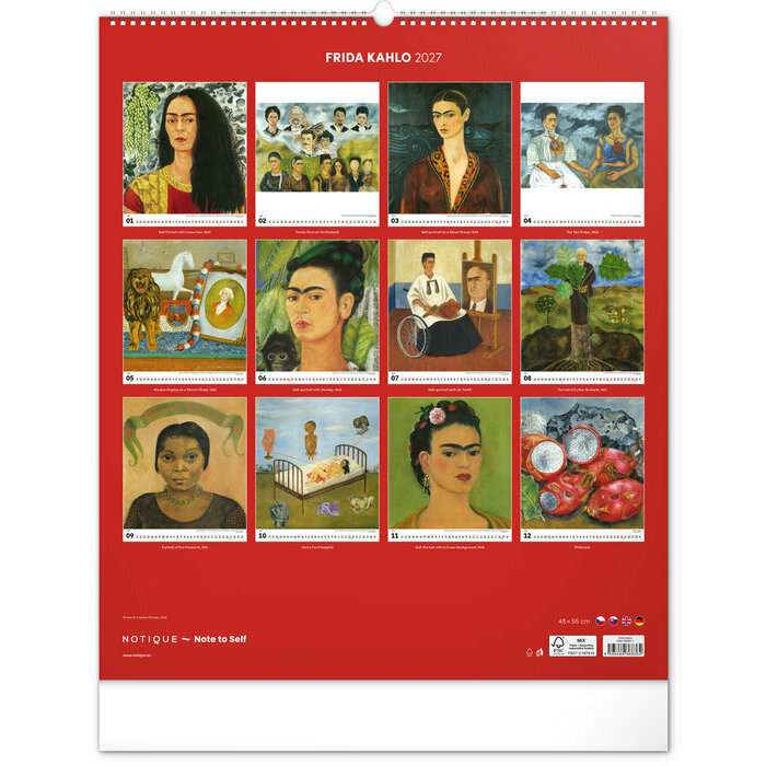 Maxi Calendrier papier 2027 Frida Kahlo
