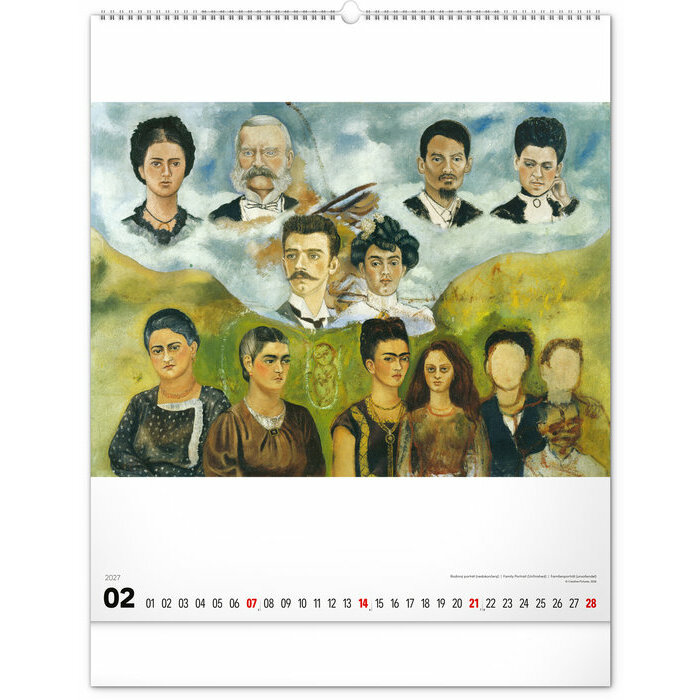 Maxi Calendrier spirale 2027 Frida Kahlo