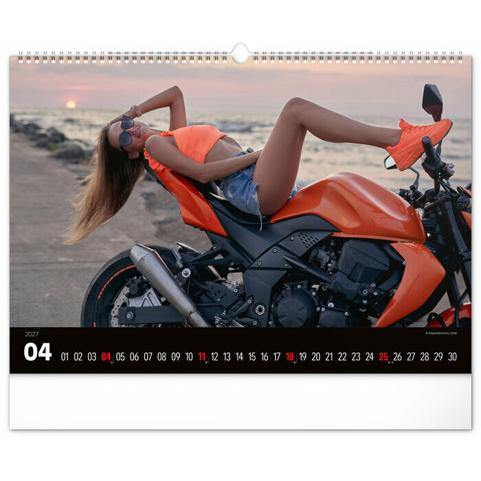 Maxi Calendrier 2027 Femme et Moto