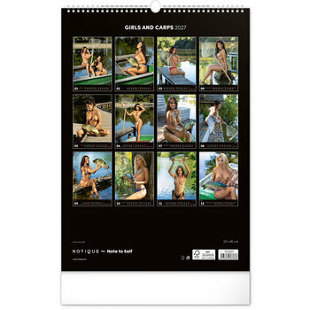 Maxi Calendrier 2027 Sexy Femme Carpe P&ecirc;che