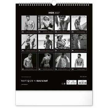 Calendrier 2027 Homme Sexy Torses Nus