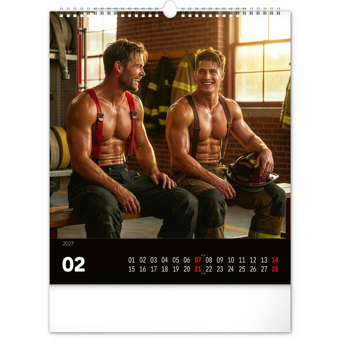 Calendrier papier 2027 Sexy Torses Pompiers