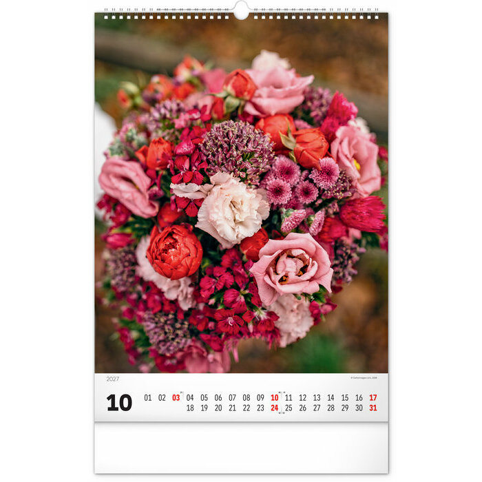 Maxi Calendrier 2027 Bouquets Fleurs  Florales