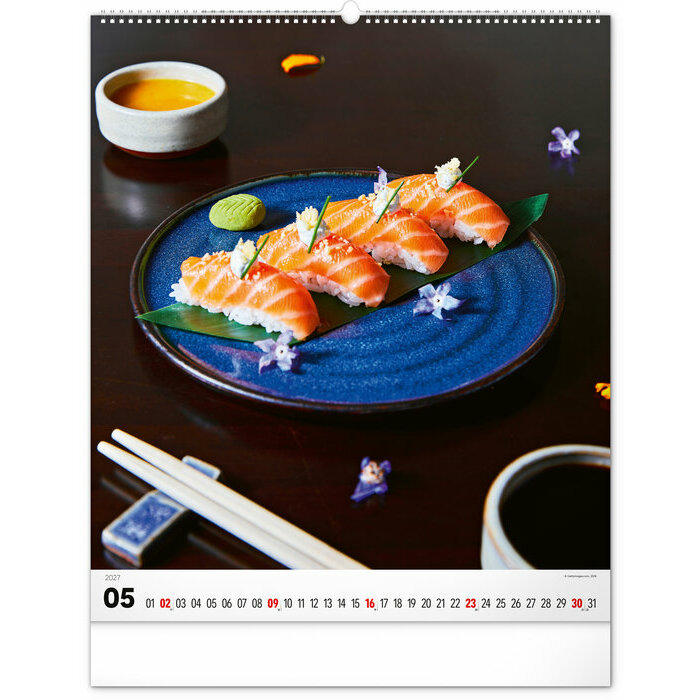 Maxi Calendrier spirale 2027 Cuisine Gourmets