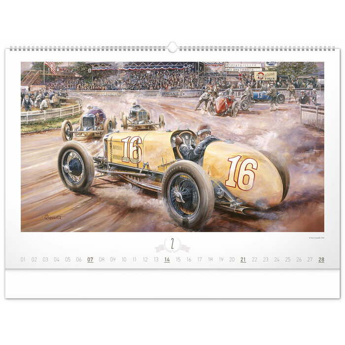 Maxi Calendrier 2027 spirale Voitures de Courses R�tro
