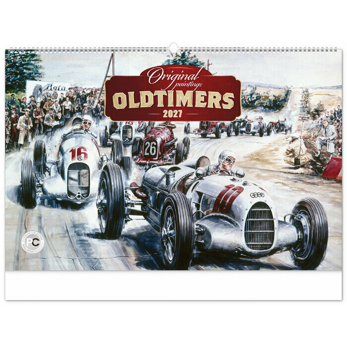 Maxi Calendrier 2027 Voitures de Courses Rétro Maxi Calendrier Mural 2027 Voitures de Courses Rétro