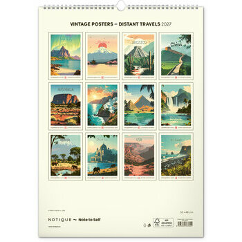 Maxi Calendrier 2027 Affiches Voyage autour du Monde