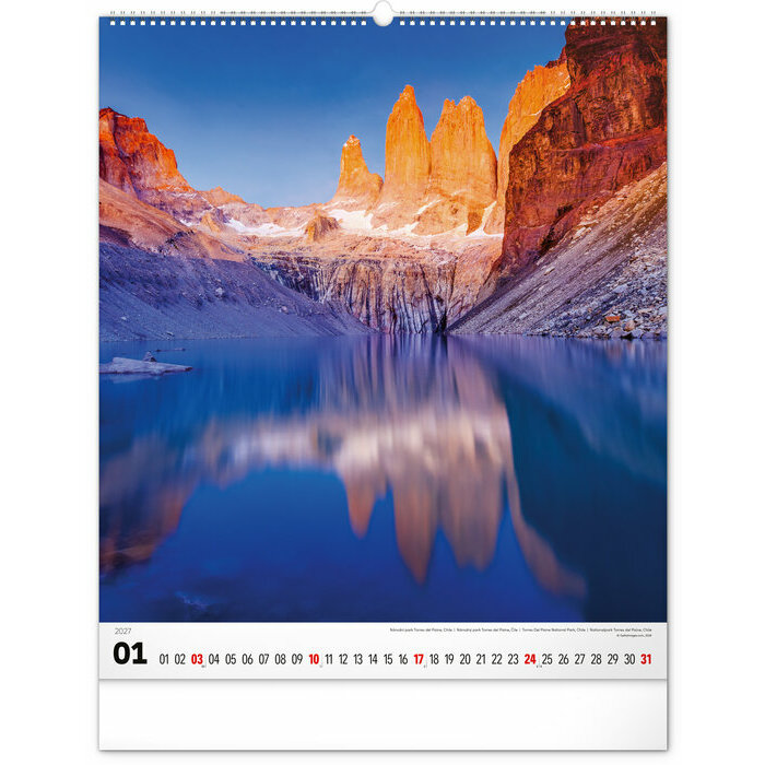 Maxi Calendrier mural spirale 2027 Beaut�s des Paysages et Energie 