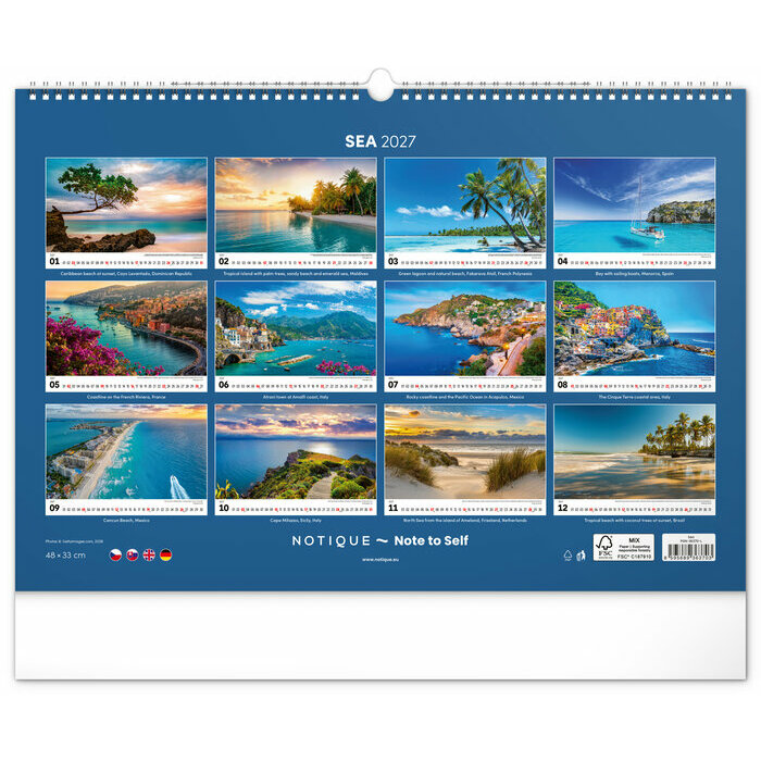 Maxi Calendrier Corse 2027 Paysages Bords de Mer Oc�an