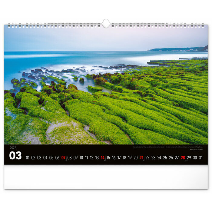 Maxi Calendrier 2027 spirale Paysages Sauvages 