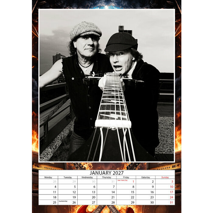 Calendrier Mural 2027 ACDC 