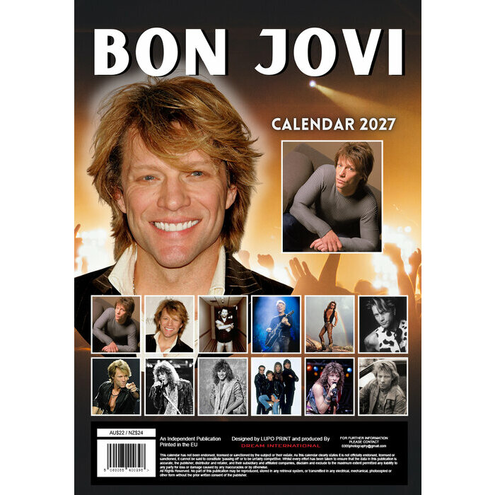 Calendrier papier 2027 Bon Jovi