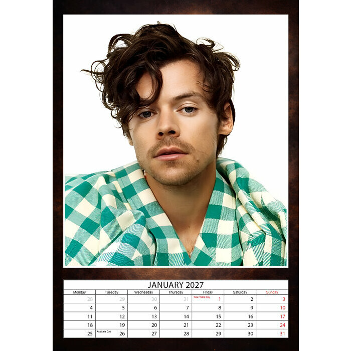 Calendrier 2027 Harry Styles Format A3 Calendrier 2027 Harry Styles