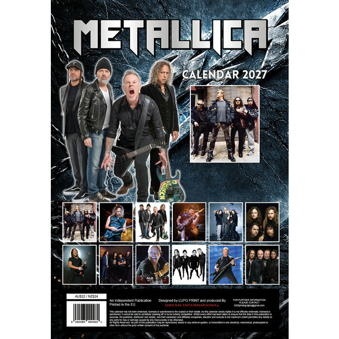 Calendrier papier 2027 Metallica