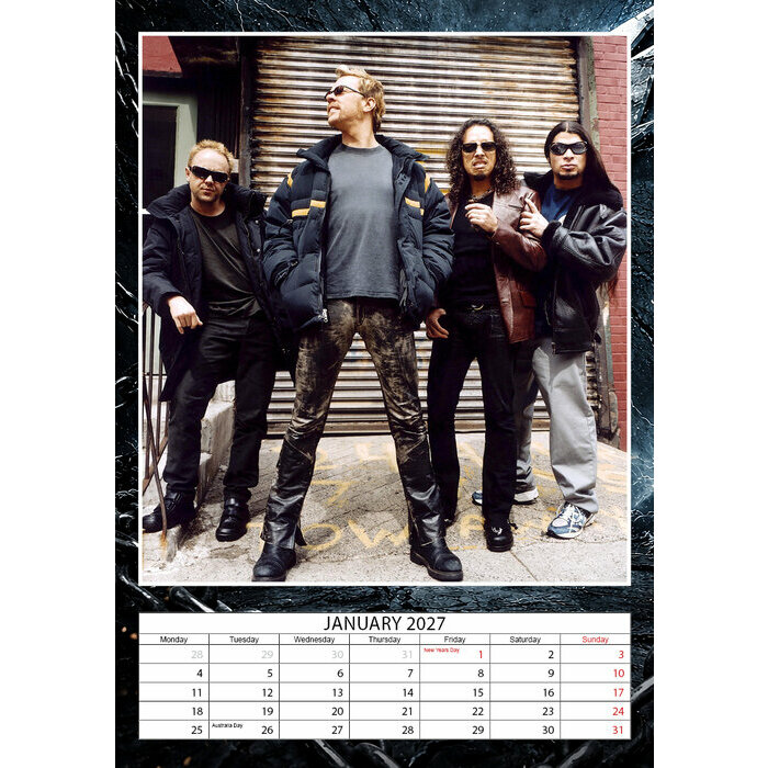 Calendrier 2027 Metallica
