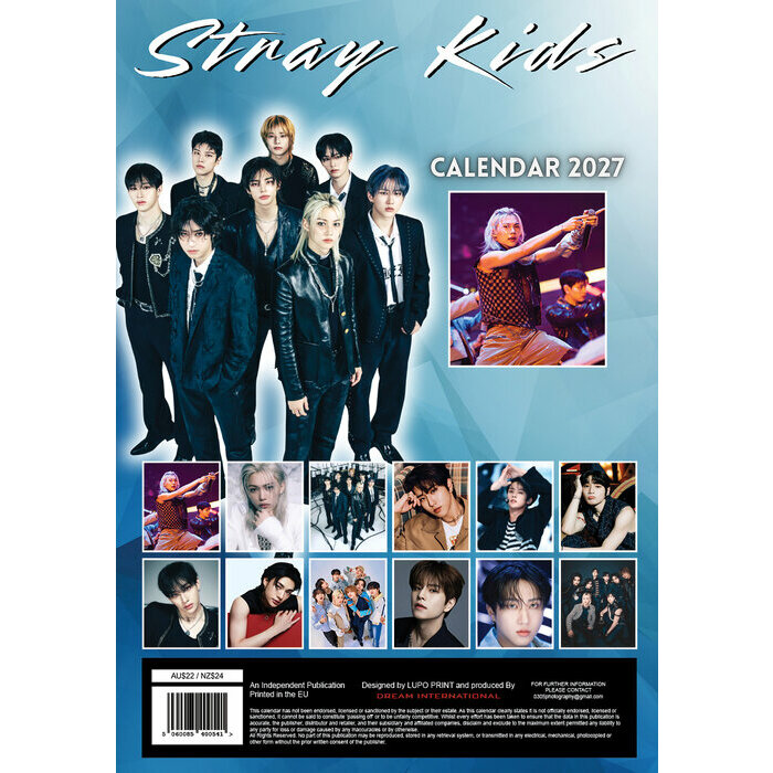 Calendrier 2027 mural Stray Kids K-Pop Format A3