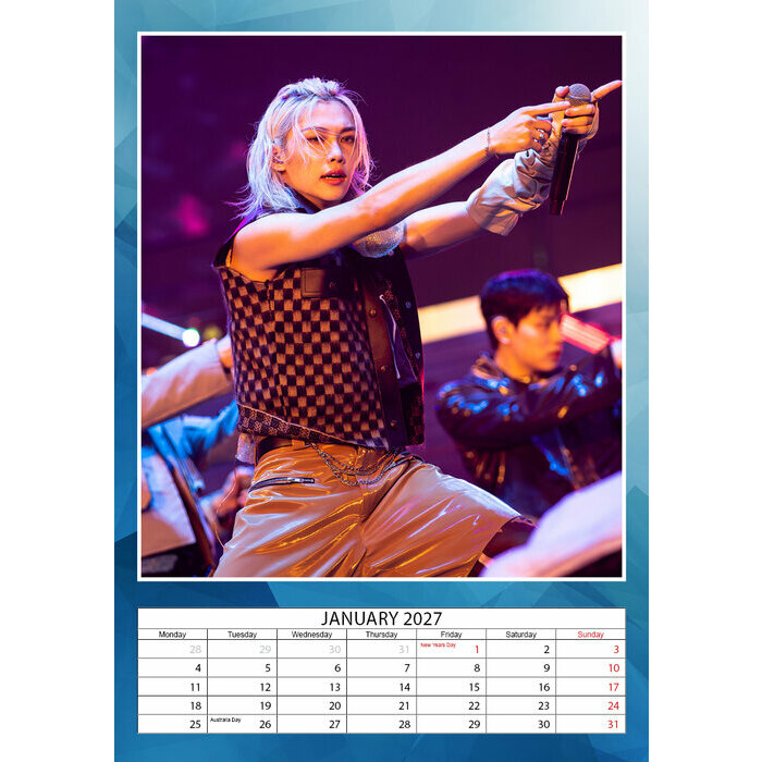 Calendrier 2027 papier Stray Kids K-Pop Format A3