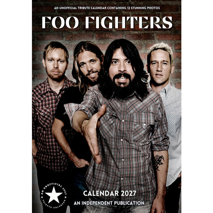 Calendrier 2027 Foo Fighter Hard Rock Format A3 Calendrier 2027 mural Foo Fighter